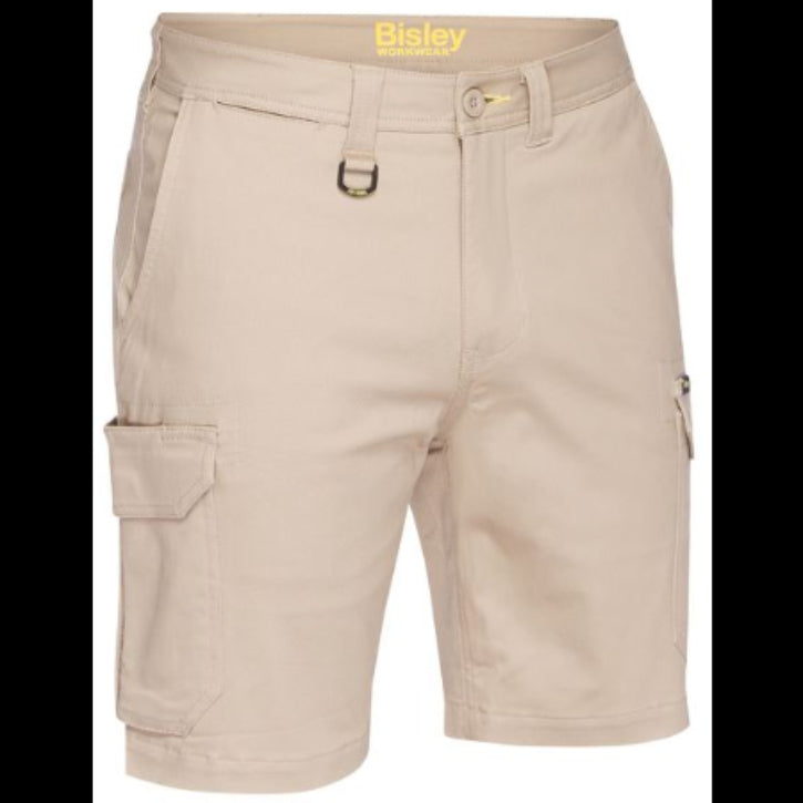Bisley - Stretch Cotton Drill Cargo Short_Stone - BSHC1008