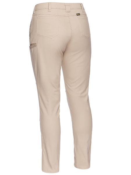 Bisley - Womens Mid Rise Stretch Cotton Pants_Stone - BPL6015
