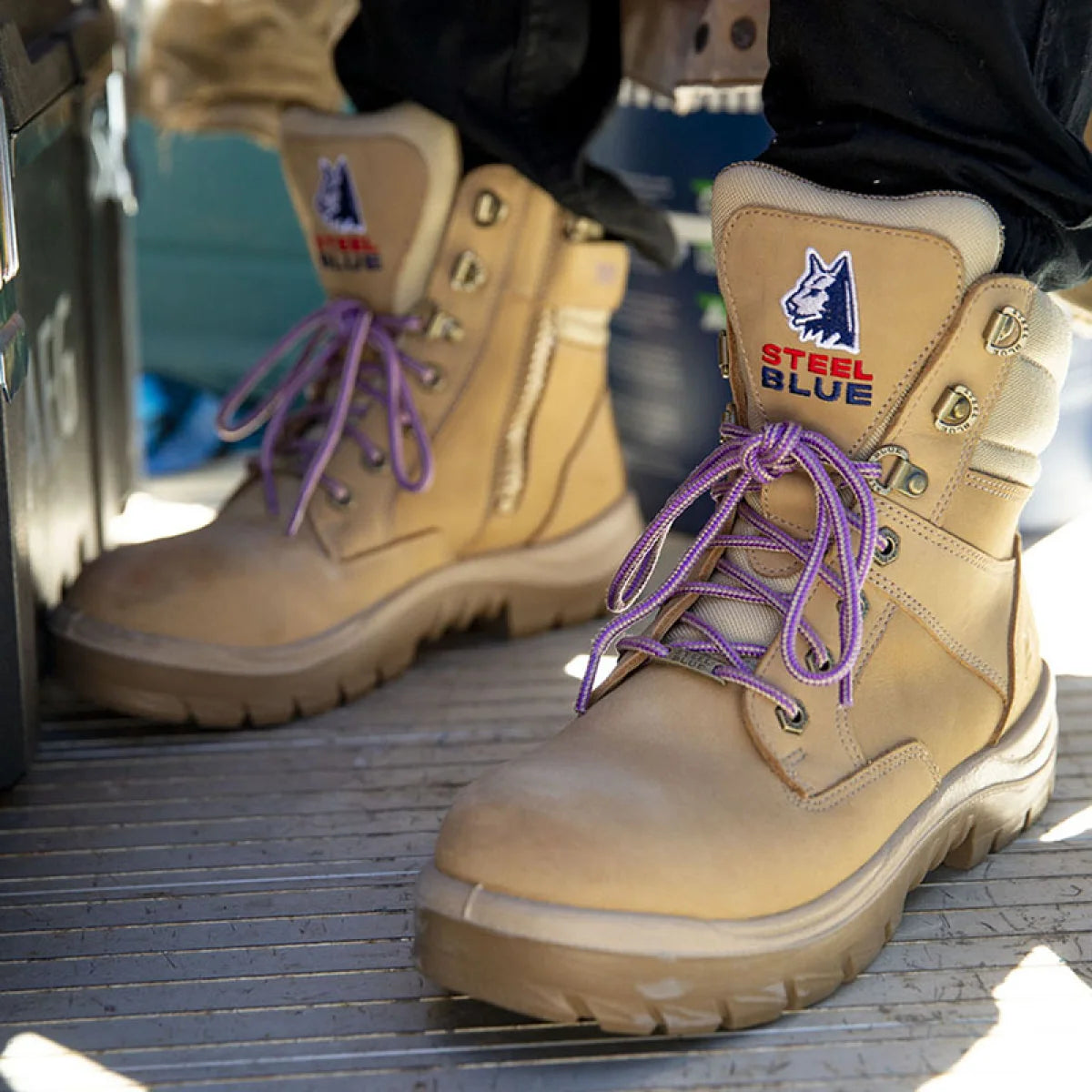 Steel Blue - SOUTHERN CROSS ZIP LADIES - zip sided boot with rubber sole_Sand - 522761