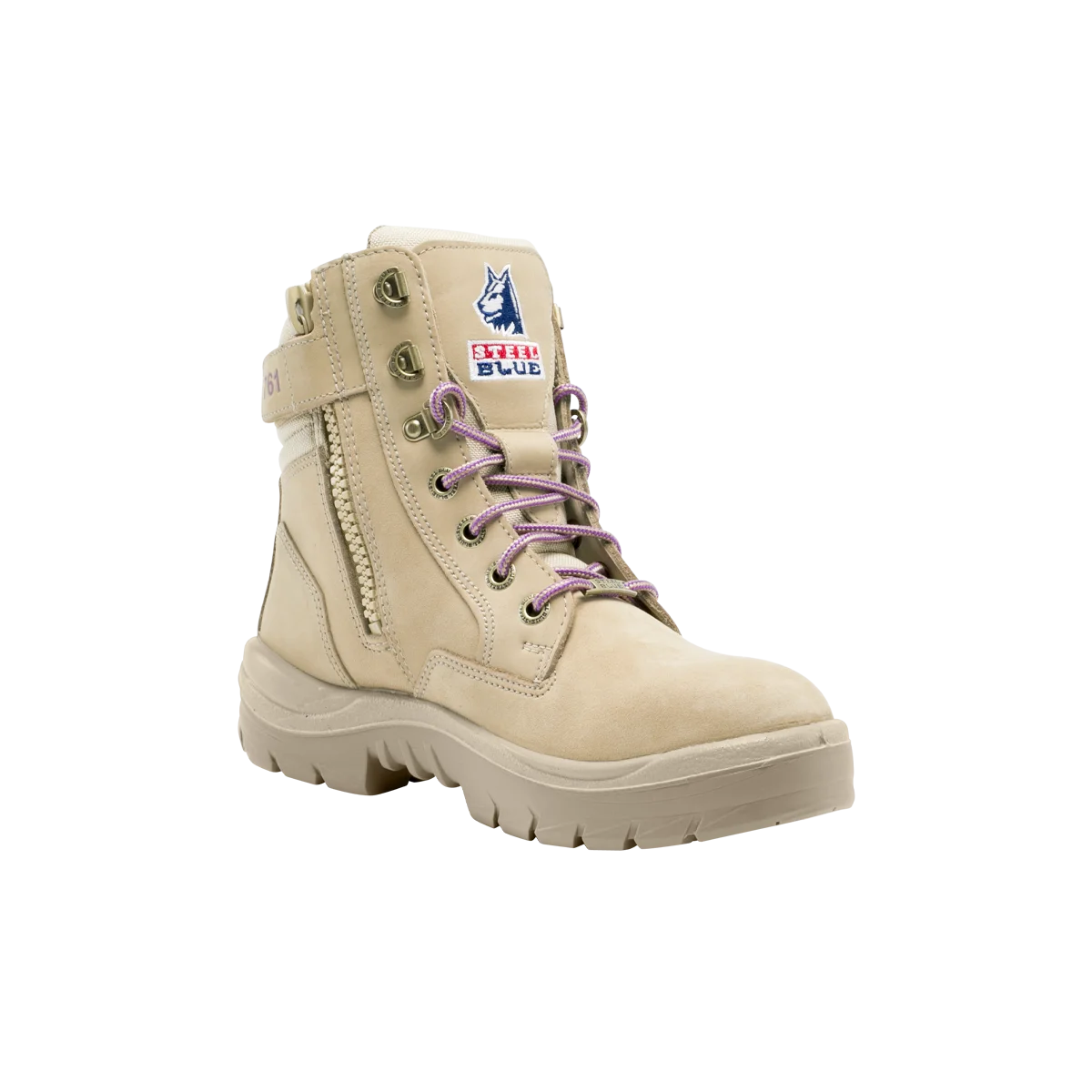 Steel Blue - SOUTHERN CROSS ZIP LADIES - zip sided boot with rubber sole_Sand - 522761