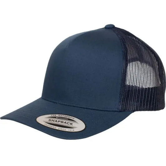 Yupoong Classic Retro Trucker - 5 Panel Curved Peak Cap _Navy - 6506