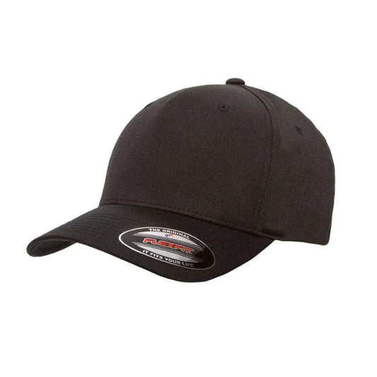 Flexfit Perma Curve Cap - Hexa 5 Panel _Black/Black - 6560