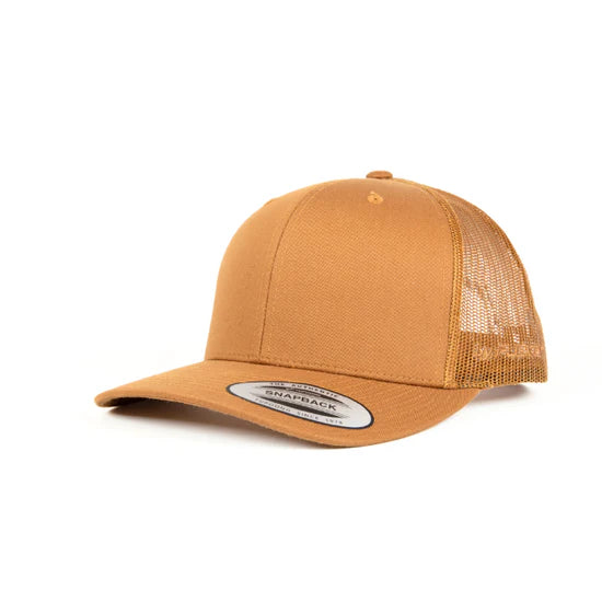Yupoong Classic Retro Wade Trucker - 6 Panel Curved Peak Cap _Caramel - 6606