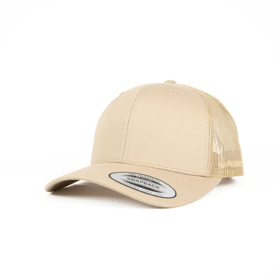 Yupoong Classic Retro Wade Trucker - 6 Panel Curved Peak Cap _Khaki - 6606