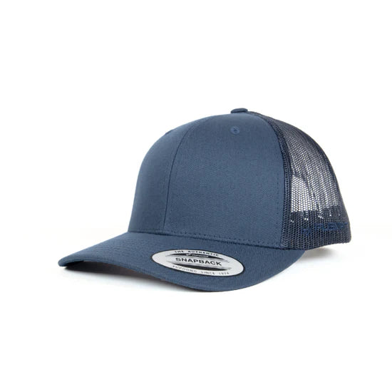 Yupoong Classic Retro Wade Trucker - 6 Panel Curved Peak Cap _Navy - 6606