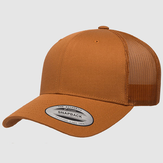 Yupoong Classic Retro Wade Trucker - 6 Panel Curved Peak Cap _Caramel - 6606