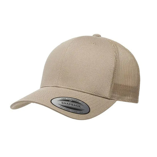 Yupoong Classic Retro Wade Trucker - 6 Panel Curved Peak Cap _Khaki - 6606