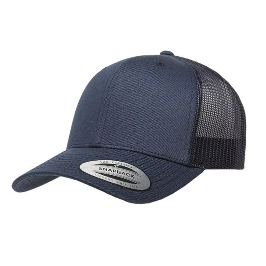 Yupoong Classic Retro Wade Trucker - 6 Panel Curved Peak Cap _Navy - 6606