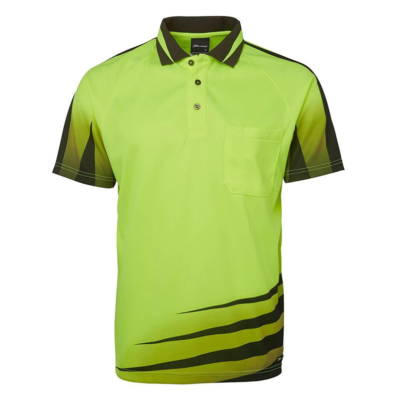 JBs Wear - Hi Vis RIPPA SUB POLO LIME/BLACK - 6HVRS