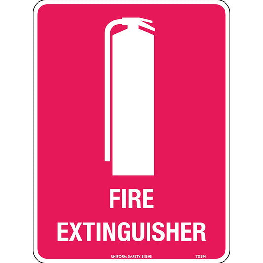 Uniform Safety Signs - 150x225mm - Poly - Fire Extinguisher (with pictogram) - 705MSP
