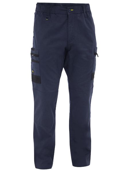 Bisley - FLX & MOVE STRETCH CANVAS ELASTIC WAIST CARGO PANTS-Navy _BPC6338