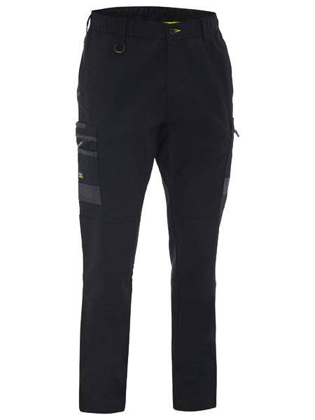 Bisley - FLX & MOVE STRETCH CANVAS ELASTIC WAIST CARGO PANTS-Black_BPC6338