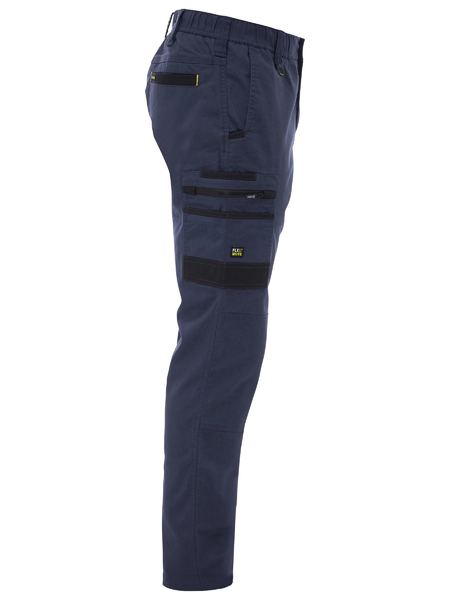Bisley - FLX & MOVE STRETCH CANVAS ELASTIC WAIST CARGO PANTS-Navy _BPC6338