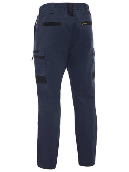 Bisley - FLX & MOVE STRETCH CANVAS ELASTIC WAIST CARGO PANTS-Navy _BPC6338