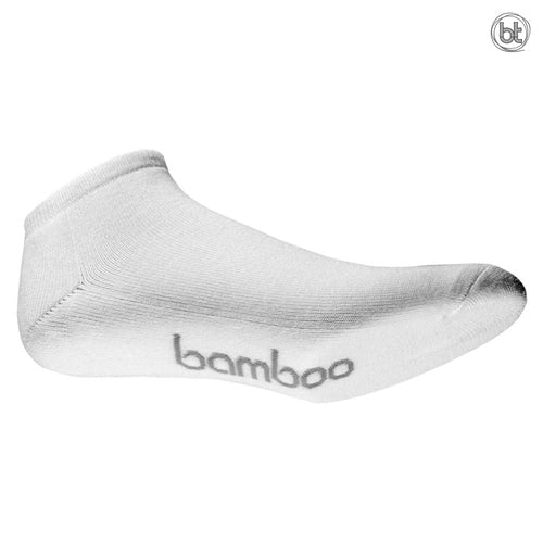 Bamboo Textiles - Ped Bamboo Sports Ankle Socks - All White