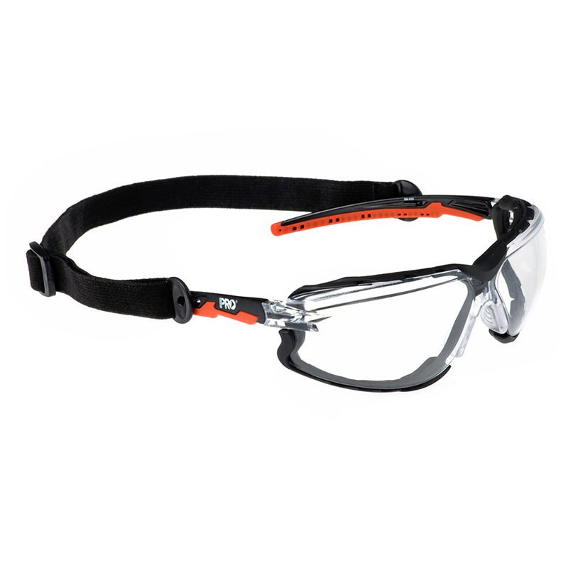 PRO CHOICE - SAFETY GLASSES AMBUSH FOAM BOUND CLEAR LENS ANTI FOG ANTI SCRATCH - 9070