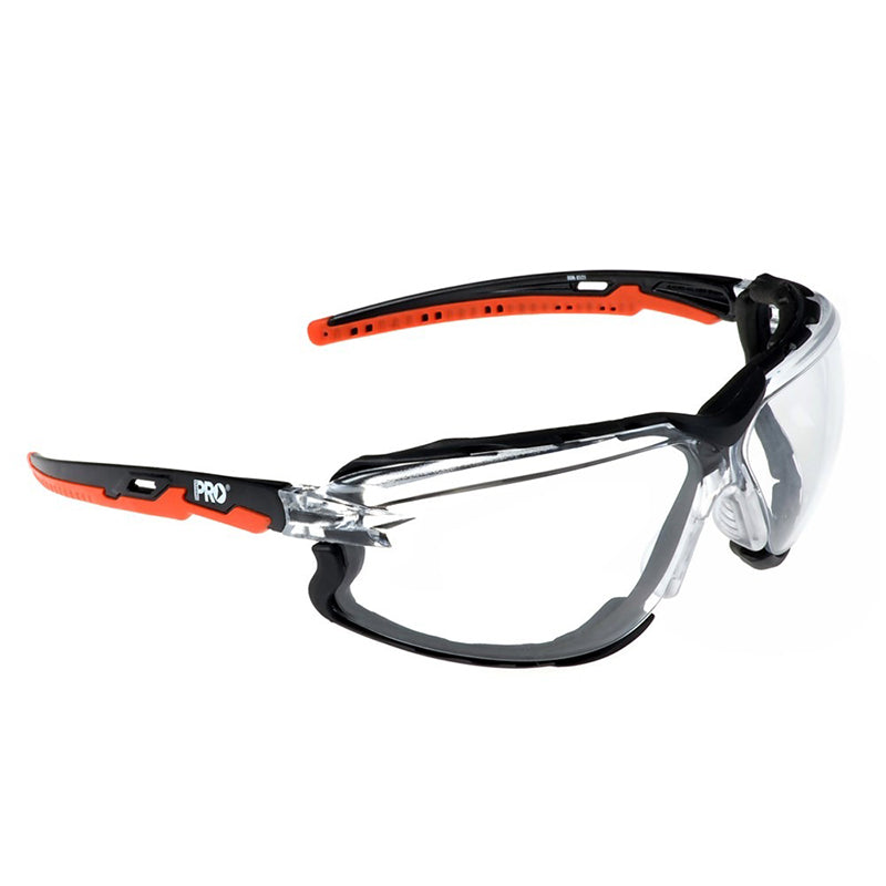 PRO CHOICE - SAFETY GLASSES AMBUSH FOAM BOUND CLEAR LENS ANTI FOG ANTI SCRATCH - 9070