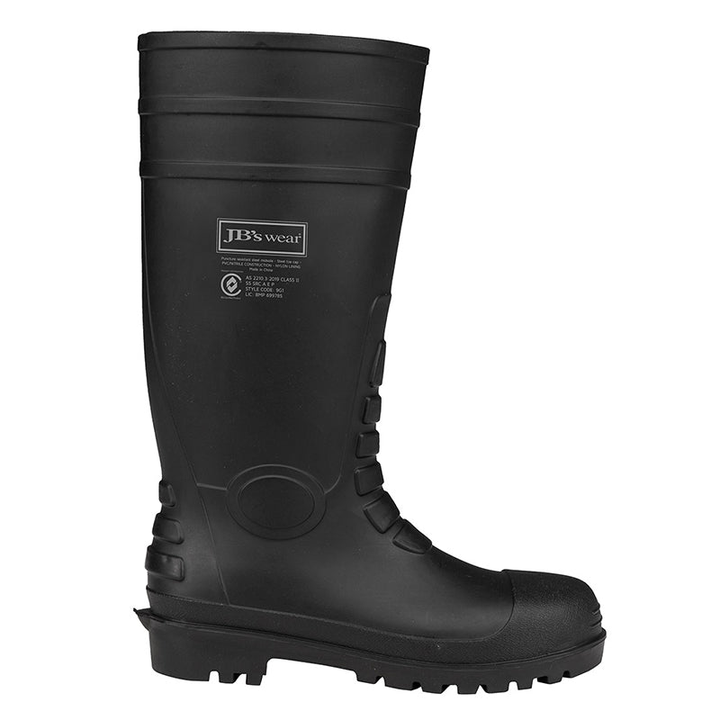 JBs Wear - STEEL TOE CAP AND STEEL PLATE GUMBOOT BLACK- 9G1