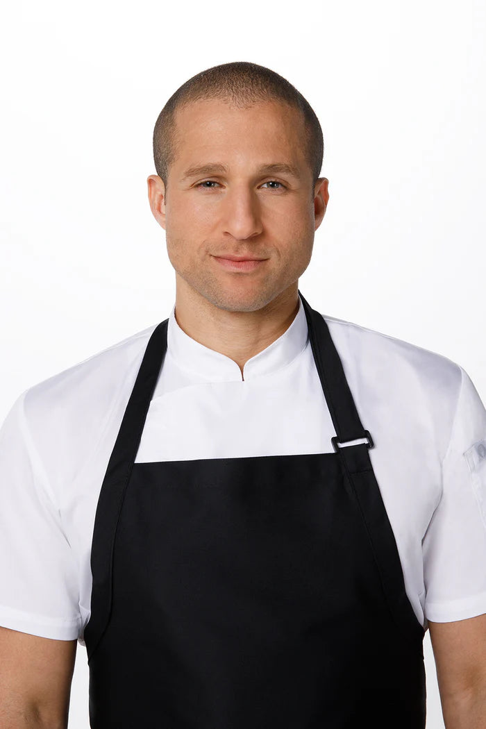 Chef Works - Large Bib Apron- Black - A111