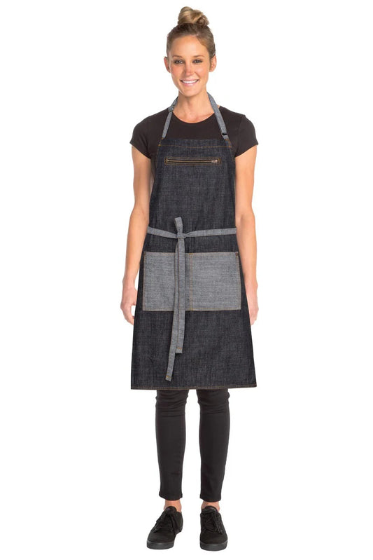 Chef Works - Manhattan Bib Apron- Black - AB034