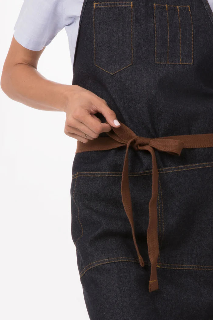 Chef Works - Memphis Bib Apron- Indigo Blue - AB035