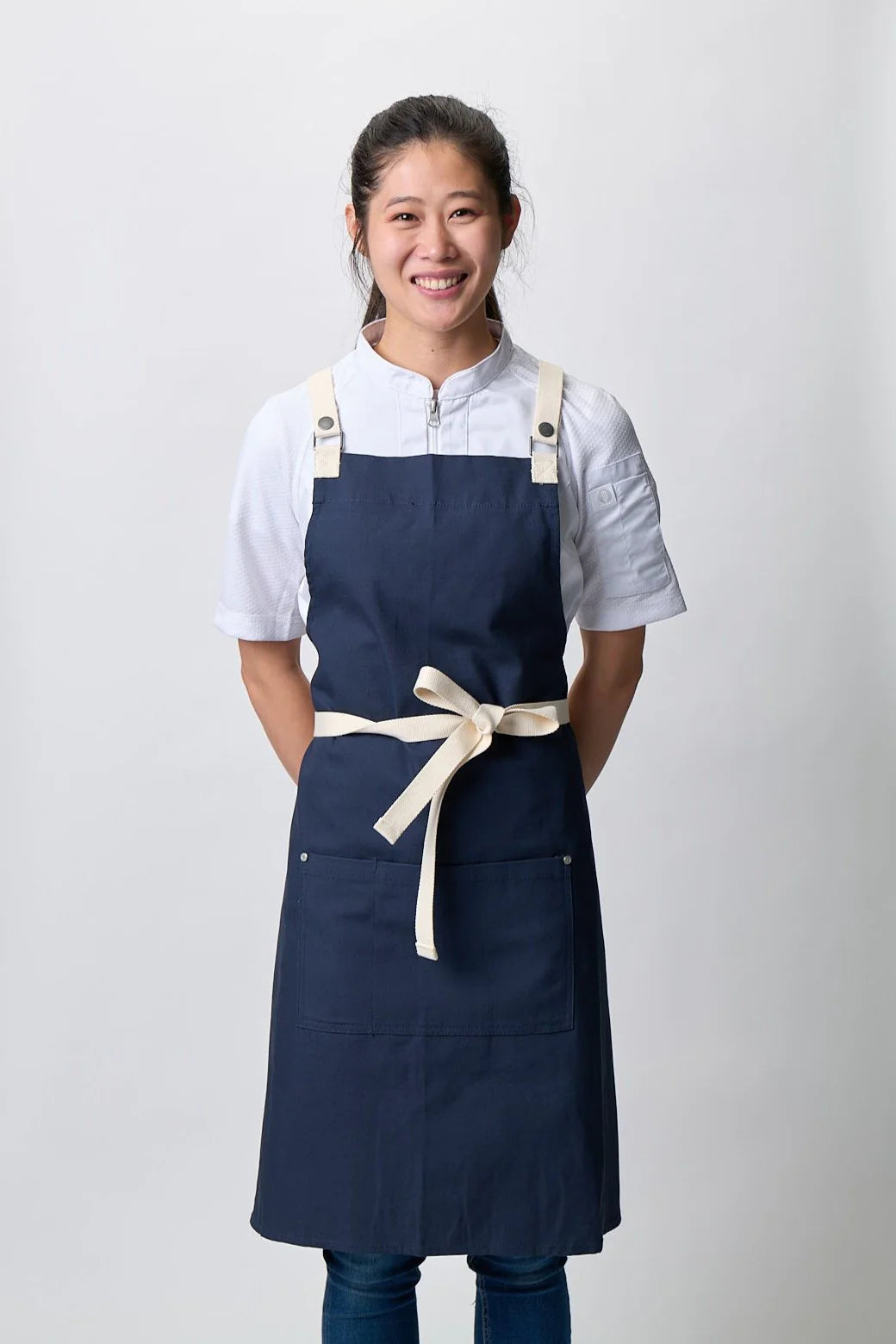 Chef Works - Byron Cross-Back Apron- Navy - ACRS602