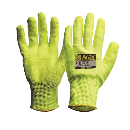 PRO CHOICE - ARAX GOLD HI-VIS PU DIP GLOVE - AFYPU