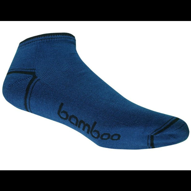 Bamboo Textiles - Ped Bamboo Sports Ankle Socks - Blue/Black