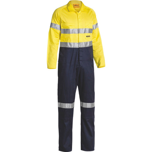 Bisley - Taped Hi Vis Lightweight Coverall_Yellow/Navy - BC6719TW