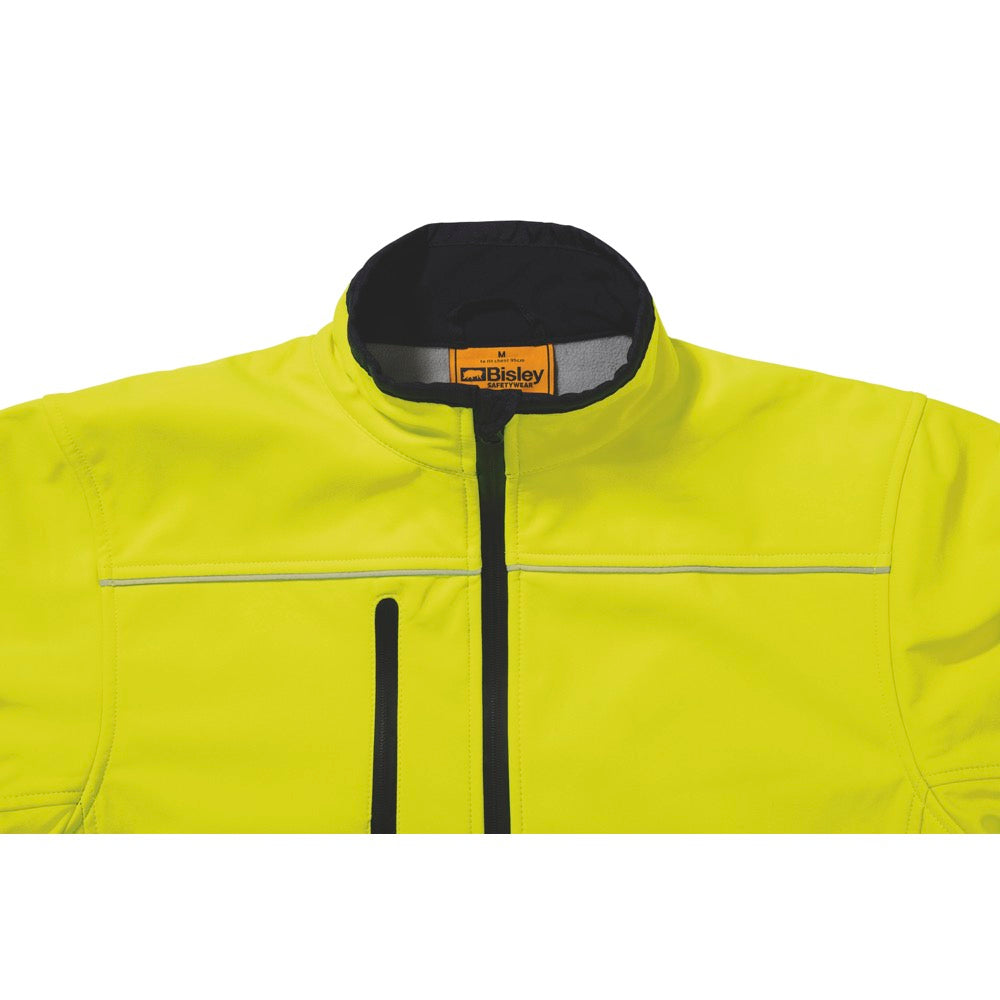Bisley - Taped Hi Vis Soft Shell Jacket_Yellow/Navy - BJ6059T