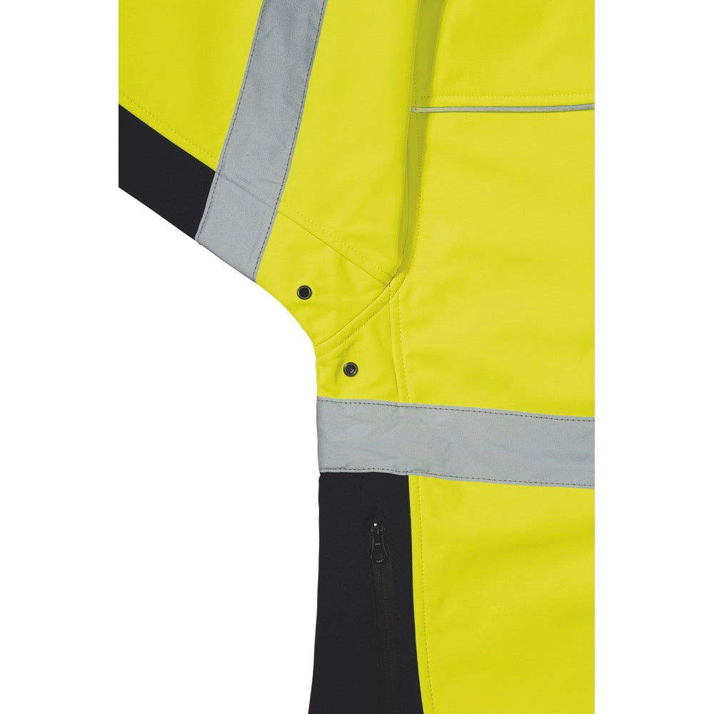 Bisley - Taped Hi Vis Soft Shell Jacket_Yellow/Navy - BJ6059T