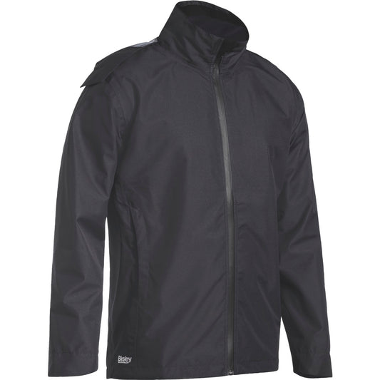 Bisley - Lightweight Mini Ripstop Rain Jacket with Concealed Hood_Black - BJ6926