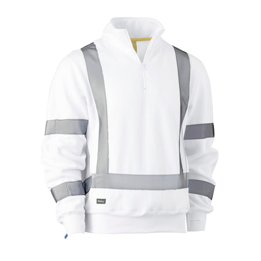 Bisley - X Taped 1/4 Zip Pullover_White - BK6321XT