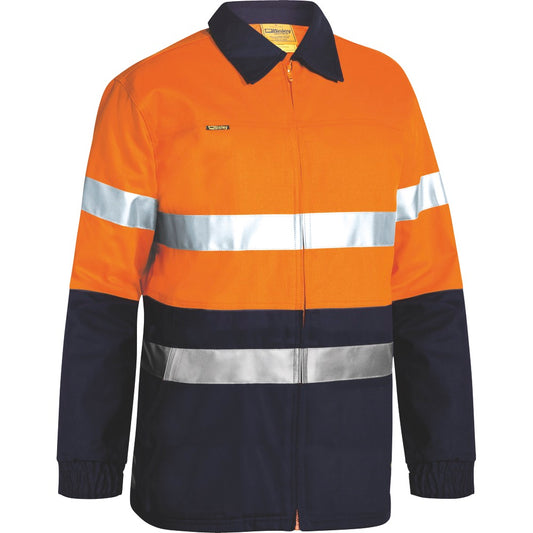Bisley - Taped Hi Vis Drill Jacket_Orange/Navy - BK6710T