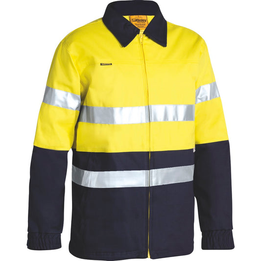 Bisley - Taped Hi Vis Drill Jacket_Yellow/Navy - BK6710T