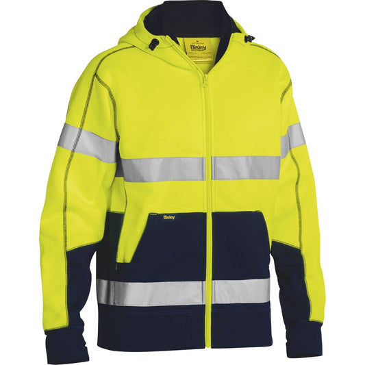 Bisley - Taped Hi Vis Fleece Hoodie_Yellow/Navy - BK6819T