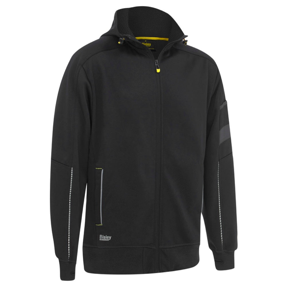 Bisley - Work Fleece Zip-Front Hoodie with Sherpa Lining_Black - BK6925