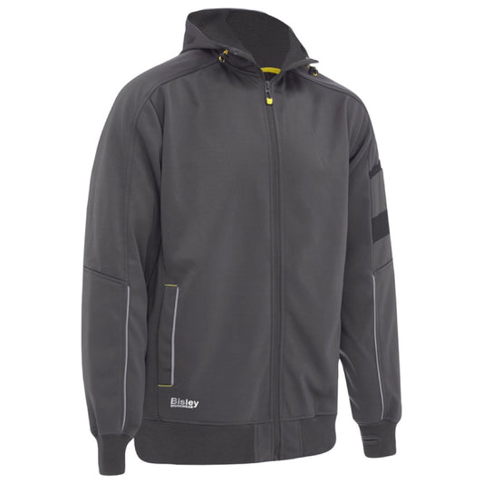 Bisley - Work Fleece Zip-Front Hoodie with Sherpa Lining_Charcoal - BK6925