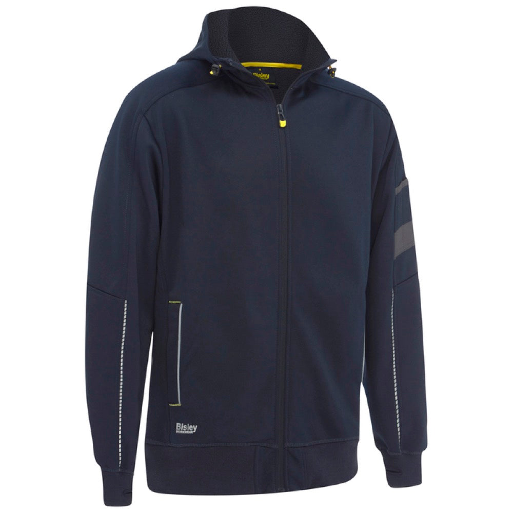 Bisley - Work Fleece Zip-Front Hoodie with Sherpa Lining_Navy - BK6925