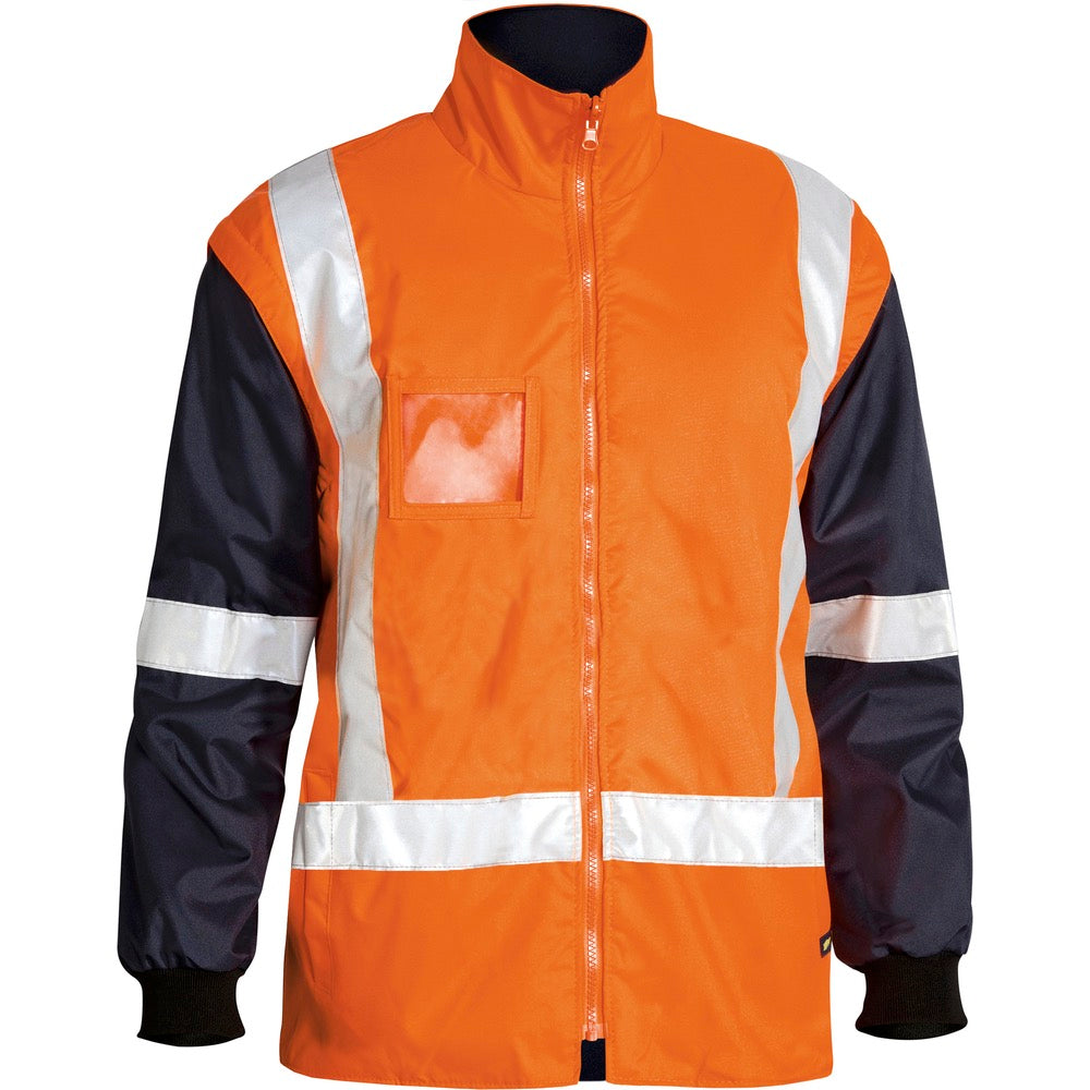 Bisley - Taped 5 In 1 Rain Jacket_Orange/Navy - BK6975