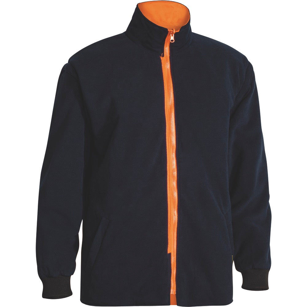 Bisley - Taped 5 In 1 Rain Jacket_Orange/Navy - BK6975