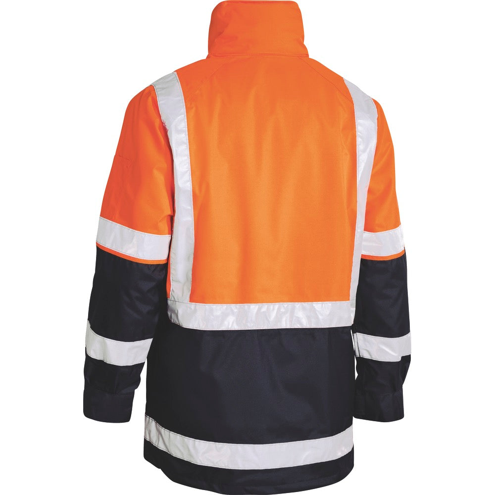 Bisley - Taped 5 In 1 Rain Jacket_Orange/Navy - BK6975