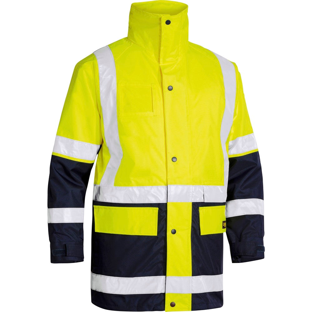 Bisley - Taped 5 In 1 Rain Jacket_Yellow/Navy - BK6975
