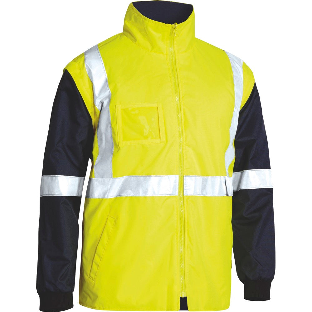 Bisley - Taped 5 In 1 Rain Jacket_Yellow/Navy - BK6975