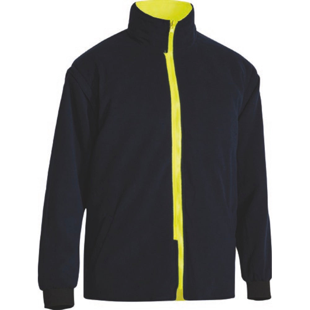 Bisley - Taped 5 In 1 Rain Jacket_Yellow/Navy - BK6975