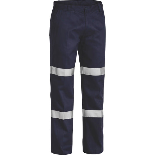 Bisley - Taped Biomotion Cotton Drill Work Pants_Navy - BP6003T