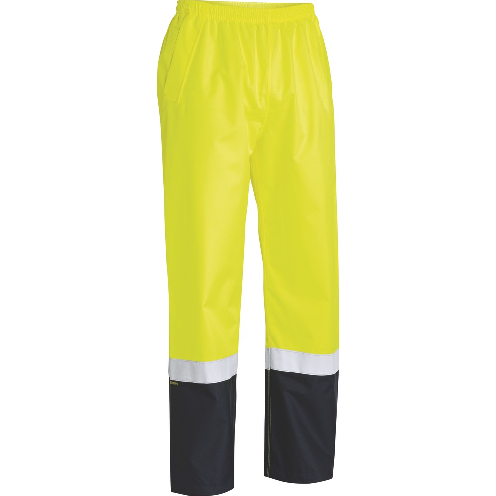 Bisley - Taped Hi Vis Rain Shell Pants_Yellow/Navy - BP6965T