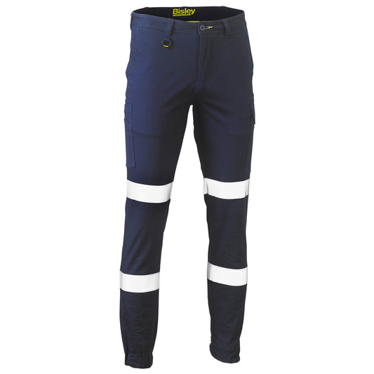 Bisley - Taped Biomotion Stretch Cotton Drill Cargo Cuffed Pants_Navy - BPC6028T
