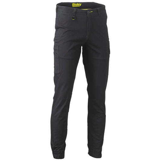 Bisley - Stretch Cotton Drill Cargo Cuffed Pants_Black - BPC6028