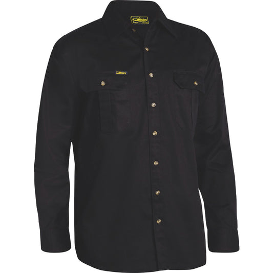 Bisley - Original Cotton Drill Shirt_Black - BS6433